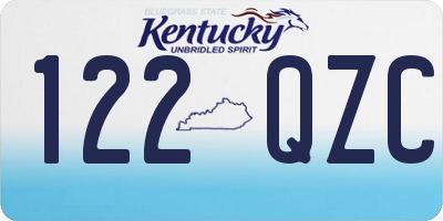 KY license plate 122QZC