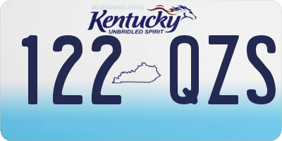 KY license plate 122QZS