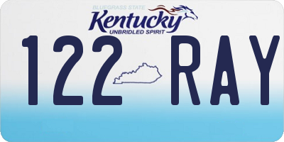 KY license plate 122RAY