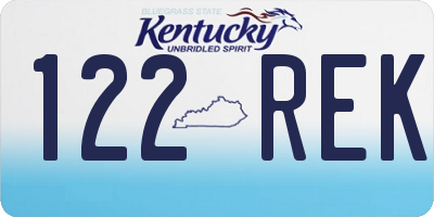 KY license plate 122REK