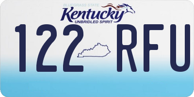 KY license plate 122RFU