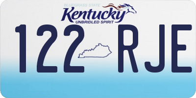 KY license plate 122RJE