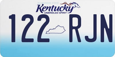 KY license plate 122RJN