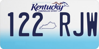 KY license plate 122RJW