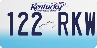 KY license plate 122RKW