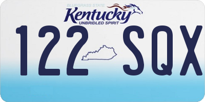 KY license plate 122SQX