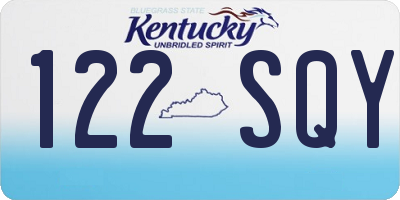 KY license plate 122SQY