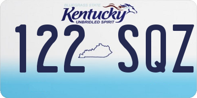 KY license plate 122SQZ