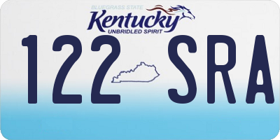 KY license plate 122SRA