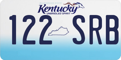 KY license plate 122SRB