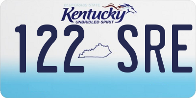 KY license plate 122SRE