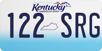 KY license plate 122SRG