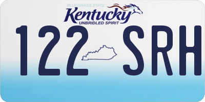 KY license plate 122SRH