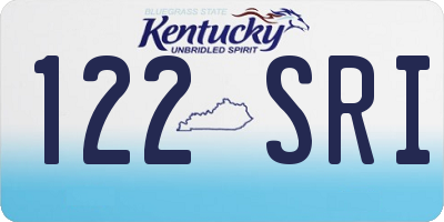 KY license plate 122SRI