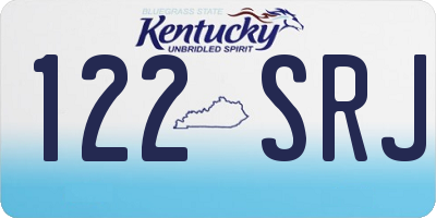 KY license plate 122SRJ