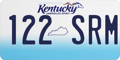 KY license plate 122SRM