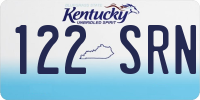 KY license plate 122SRN