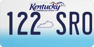 KY license plate 122SRO