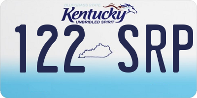 KY license plate 122SRP
