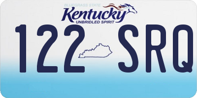 KY license plate 122SRQ
