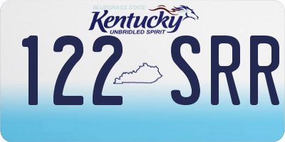 KY license plate 122SRR