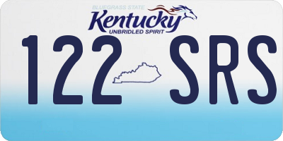 KY license plate 122SRS