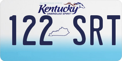 KY license plate 122SRT
