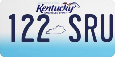 KY license plate 122SRU