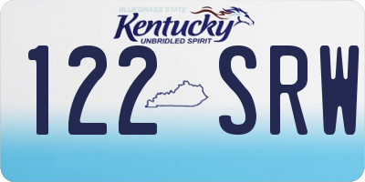 KY license plate 122SRW