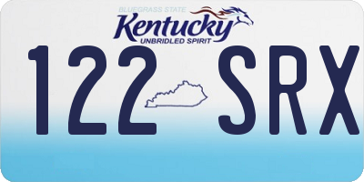KY license plate 122SRX