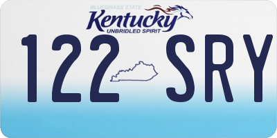 KY license plate 122SRY