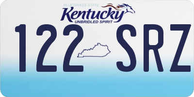 KY license plate 122SRZ