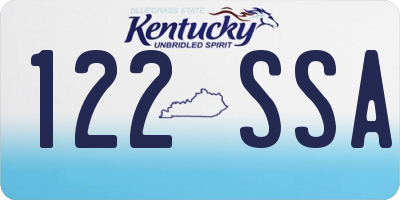 KY license plate 122SSA