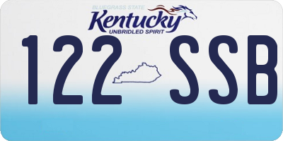 KY license plate 122SSB