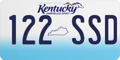 KY license plate 122SSD