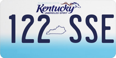 KY license plate 122SSE