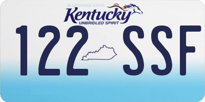 KY license plate 122SSF