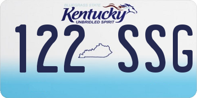 KY license plate 122SSG