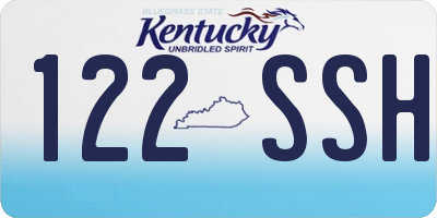 KY license plate 122SSH