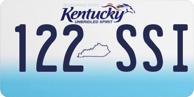 KY license plate 122SSI