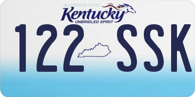 KY license plate 122SSK