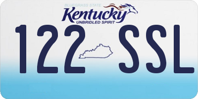 KY license plate 122SSL