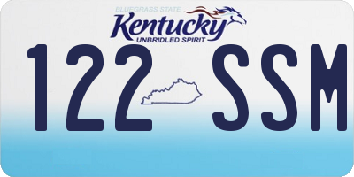 KY license plate 122SSM