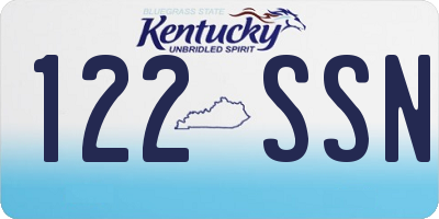 KY license plate 122SSN