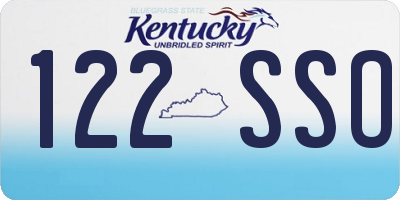 KY license plate 122SSO
