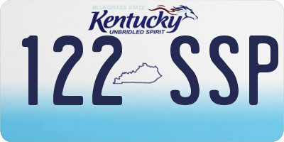 KY license plate 122SSP