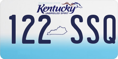 KY license plate 122SSQ