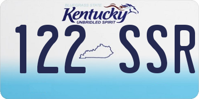 KY license plate 122SSR