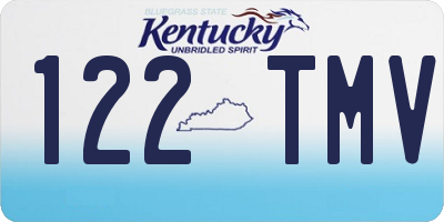 KY license plate 122TMV