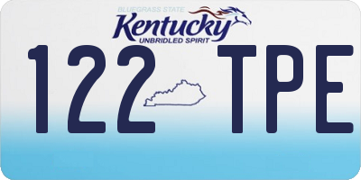KY license plate 122TPE